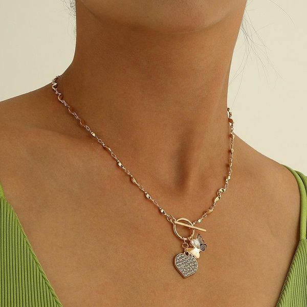 pendant necklaces heart woman rhinestone necklace women butterfly chain lovers jewelry gold color cubic kpop party alloy collier, Silver
pendant necklaces heart woman rhinestone necklace women butterfly chain lovers jewelry gold color cubic kpop party alloy collier, Silver