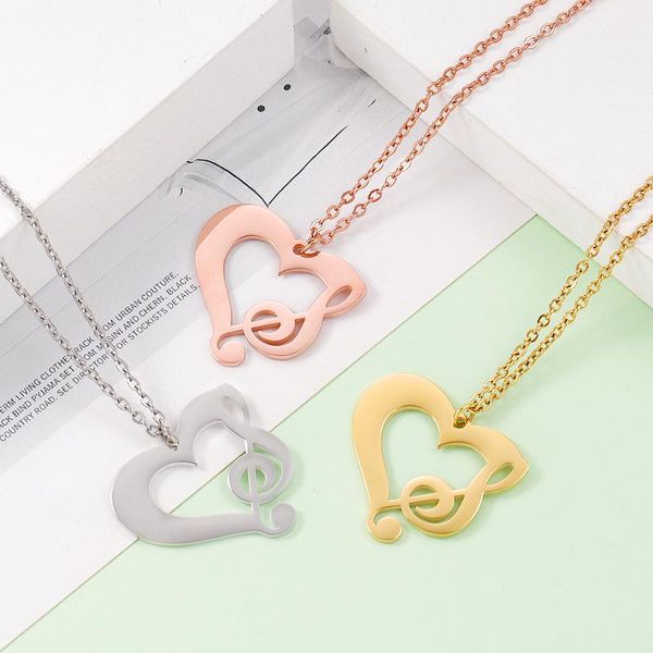 pendant necklaces 10pcs mirror polish hollow music note heart stainless steel cable chain for women's men's jewelry, Silver
pendant necklaces 10pcs mirror polish hollow music note heart stainless steel cable chain for women's men's jewelry, Silver