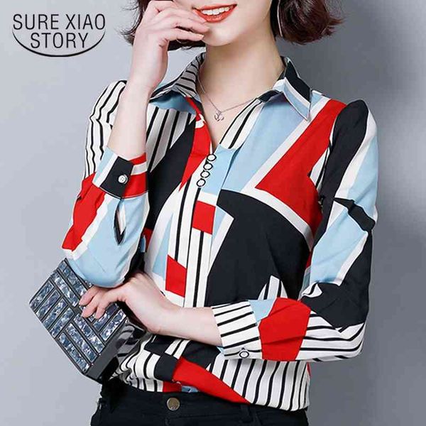 fashion blusas mujer de moda print striped chiffon blouse shirt plus size v collar long sleeve women shirts 2231 50 210415, White
fashion blusas mujer de moda print striped chiffon blouse shirt plus size v collar long sleeve women shirts 2231 50 210415, White