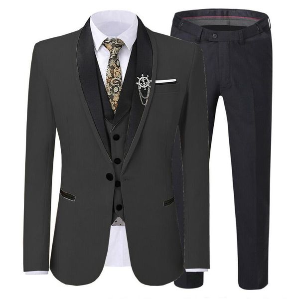 men's suits & blazers autumn/winter formal men slim fit black peaked blazer custom made 3 pieces set groom wear wedding tuxedo trajes d, White;black
men's suits & blazers autumn/winter formal men slim fit black peaked blazer custom made 3 pieces set groom wear wedding tuxedo trajes d, White;black