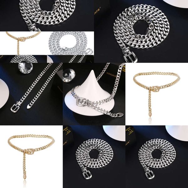 simple thick fashion belt body personality punk accsori versatile metal waist chain 2021i, Silver