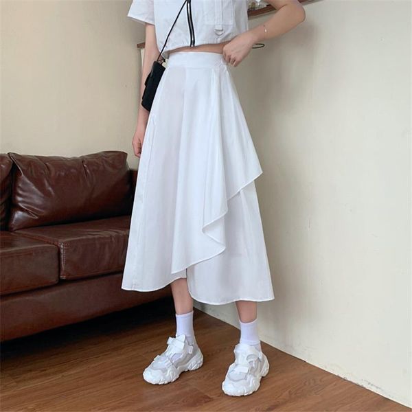 skirts limiguyue white black maxi skirt summer women korean vintage style casual ruffles irregular girls jupe longue femme k1166
skirts limiguyue white black maxi skirt summer women korean vintage style casual ruffles irregular girls jupe longue femme k1166