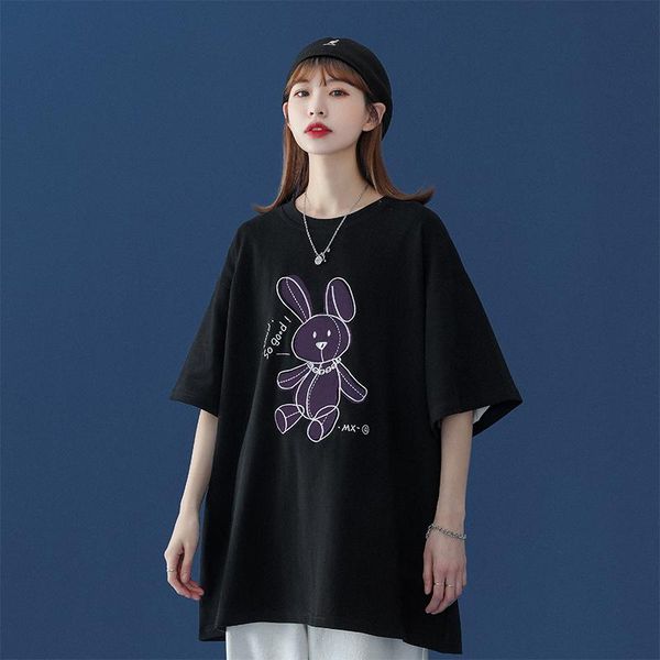 women's t-shirt student pattern clothing 2021 summer animal plus size tee black short sleeve baggyvintage clothes, White
women's t-shirt student pattern clothing 2021 summer animal plus size tee black short sleeve baggyvintage clothes, White