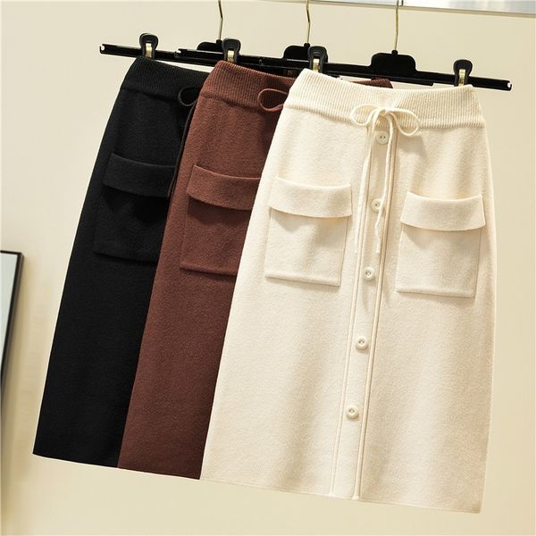 autumn winter skirts women knitted a-line fashion korean mujer faldas solid high waist lace up long skirt 17981 210415, Black
autumn winter skirts women knitted a-line fashion korean mujer faldas solid high waist lace up long skirt 17981 210415, Black