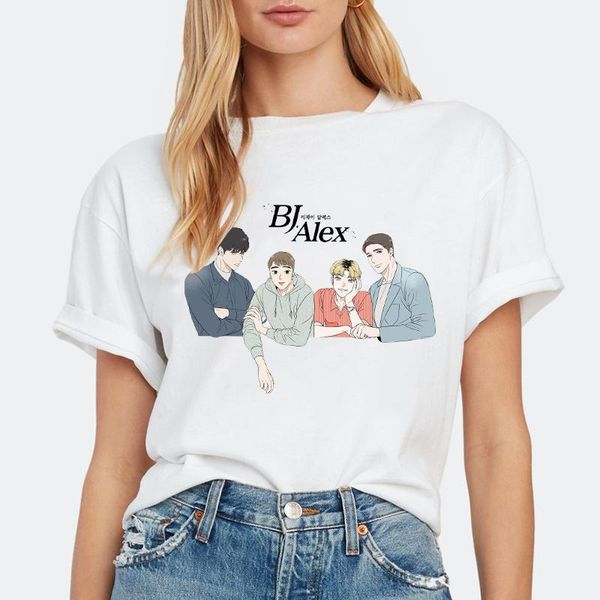 women's t-shirt fashion bj alex print t shirt women summer casual tshirts harajuku korean charming boy ulzzang graphic kawaii short sl, White
women's t-shirt fashion bj alex print t shirt women summer casual tshirts harajuku korean charming boy ulzzang graphic kawaii short sl, White