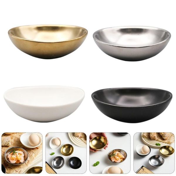 4pcs small condiment plates seasoning trays for mustard sushi (assorted color) dishes &
4pcs small condiment plates seasoning trays for mustard sushi (assorted color) dishes &