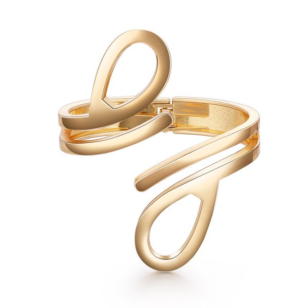 jewelry bracelet extremely simple wind bracelet symmetrical water drop hollow smooth gold-plated opening, Black
jewelry bracelet extremely simple wind bracelet symmetrical water drop hollow smooth gold-plated opening, Black