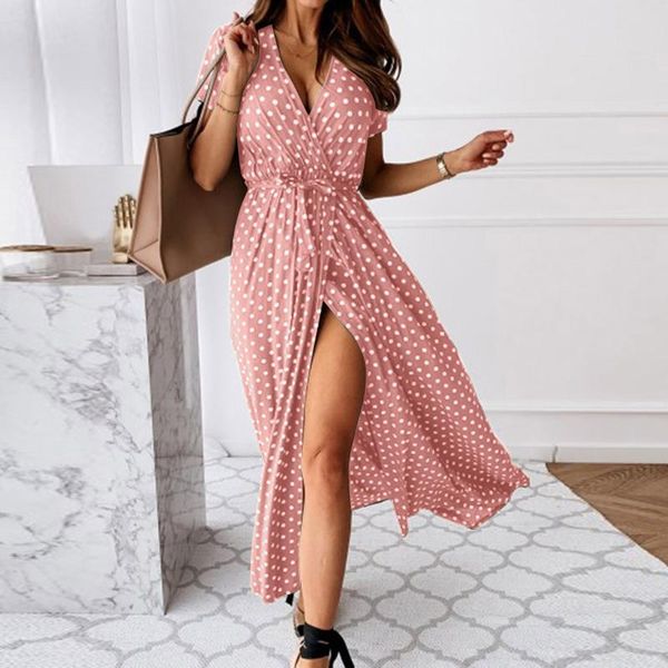 casual dresses polka dot print dress women vintage celmia summer deep v-neck high split ladies short sleeve beach long bohemian, Black;gray
casual dresses polka dot print dress women vintage celmia summer deep v-neck high split ladies short sleeve beach long bohemian, Black;gray