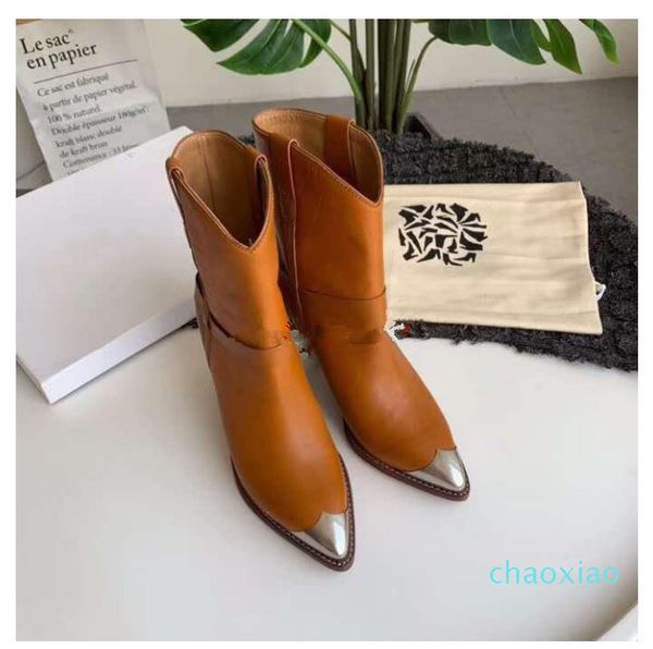 original box paris runway women isabel lamsy leather ankle boots genuine leather calfskin western rock roll cool shoes boots, Black
original box paris runway women isabel lamsy leather ankle boots genuine leather calfskin western rock roll cool shoes boots, Black