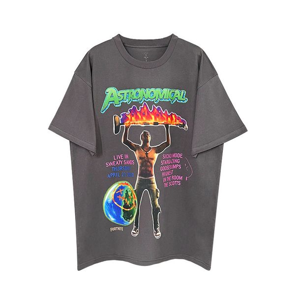 fashion brand travis scott night portrait short sleeve loose fog high street casual t-shirt, White;black
fashion brand travis scott night portrait short sleeve loose fog high street casual t-shirt, White;black