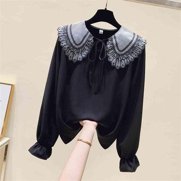 plus size women's autumn and winter wear fat sister slim fashion doll collar chiffon shirt uk313 210507, White
plus size women's autumn and winter wear fat sister slim fashion doll collar chiffon shirt uk313 210507, White
