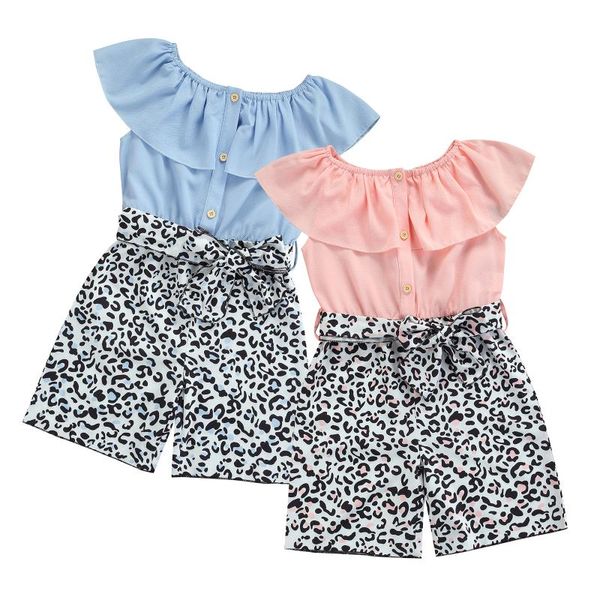 jumpsuits kids girls jumpsuit leopard print boat neck sleeve playsuits rompers with waist belt for summer 2-7 years, Blue
jumpsuits kids girls jumpsuit leopard print boat neck sleeve playsuits rompers with waist belt for summer 2-7 years, Blue