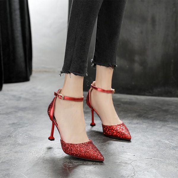 dress shoes pumps women pointed-toe thin heels high bling buckle strap shallow mouth fashion, Black
dress shoes pumps women pointed-toe thin heels high bling buckle strap shallow mouth fashion, Black