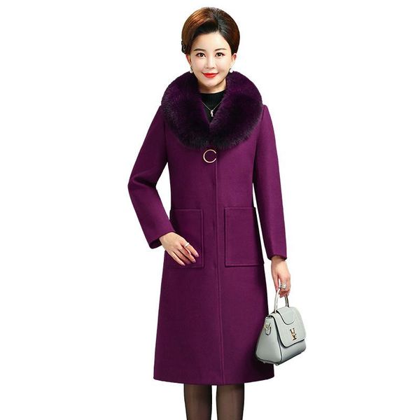 women's wool & blends 2021 winter women woolen coat fur collar long turn down female jacket casaco feminino plus size 5xl, Black
women's wool & blends 2021 winter women woolen coat fur collar long turn down female jacket casaco feminino plus size 5xl, Black