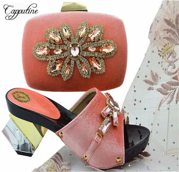 capputine lastest style pu with crystal woman shoes and bag to match set for parties african 8colors dress, Black
capputine lastest style pu with crystal woman shoes and bag to match set for parties african 8colors dress, Black