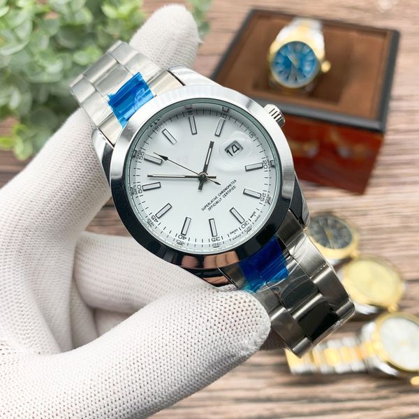 luxury watch men's watches oyster datejust green dail wristwatches stainless steel strap quartz movement 13 colors automatic calendar, Slivery;brown
luxury watch men's watches oyster datejust green dail wristwatches stainless steel strap quartz movement 13 colors automatic calendar, Slivery;brown