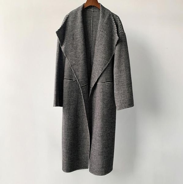 women's wool & blends autumn female turn-down collar loose jacket long sleeve houndstooth casual wool mid-length 9647, Black
women's wool & blends autumn female turn-down collar loose jacket long sleeve houndstooth casual wool mid-length 9647, Black