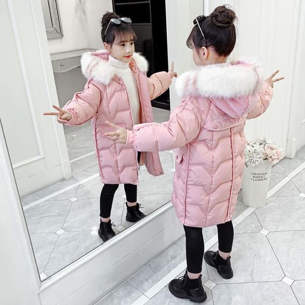 down coat winter girl clothing jacket warm solid color hoodie cute long thick parka, Blue;gray
down coat winter girl clothing jacket warm solid color hoodie cute long thick parka, Blue;gray