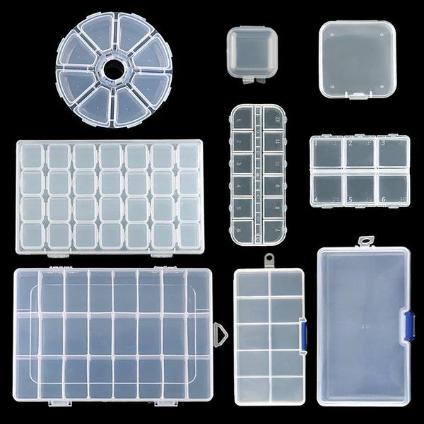 storage boxes & bins transparent plastic jewelry box compartment adjustable container for beads earring rectangle case
storage boxes & bins transparent plastic jewelry box compartment adjustable container for beads earring rectangle case