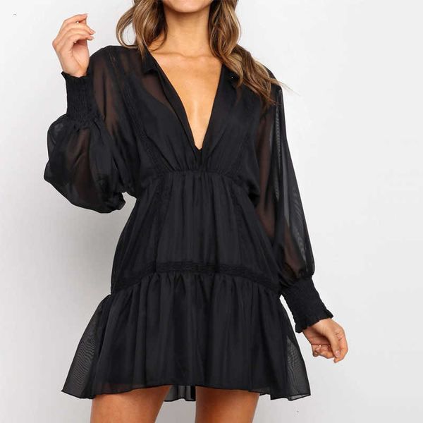 casual dresses spring black long sleeve deep v elegant female lace patchwork party ladies women solid a line office vestidos pw70, Black;gray
casual dresses spring black long sleeve deep v elegant female lace patchwork party ladies women solid a line office vestidos pw70, Black;gray