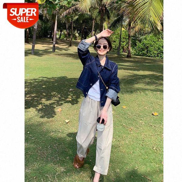 a good-looking dark soft denim jacket female korean loose retro blouse trendy #nx7d, White
a good-looking dark soft denim jacket female korean loose retro blouse trendy #nx7d, White