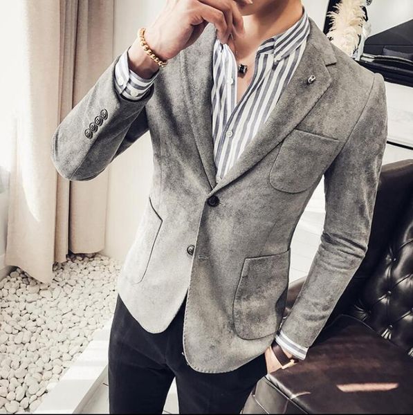 men's fur & faux men menswear casual business slim suit male suede blazer leather jacket nx0m, Black
men's fur & faux men menswear casual business slim suit male suede blazer leather jacket nx0m, Black