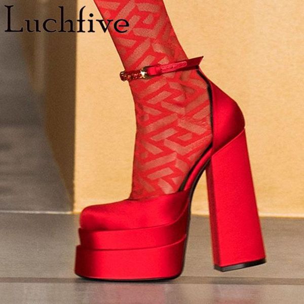 sandals super chunky high heels satin platform shoes women round toe outwear fashion red crystal party woman, Black
sandals super chunky high heels satin platform shoes women round toe outwear fashion red crystal party woman, Black