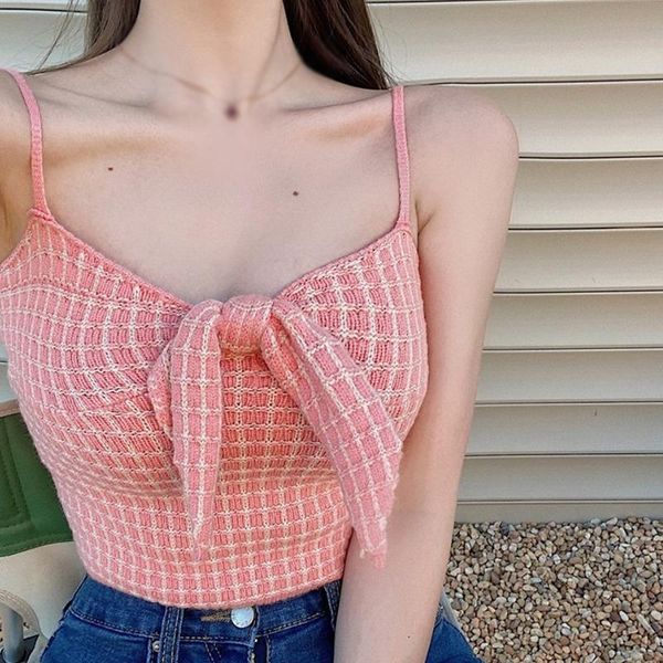 women's tanks & camis summer female korean style tank casual girly sleeveless short plaid camisole vest, White
women's tanks & camis summer female korean style tank casual girly sleeveless short plaid camisole vest, White