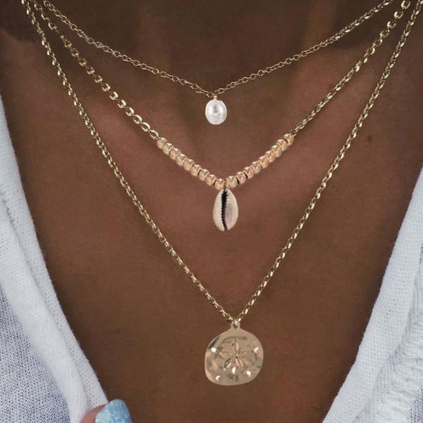 pendant necklaces 3 pcs/set simple women pearl shell round carved clavicle chain gold necklace set fashion party jewelry, Silver
pendant necklaces 3 pcs/set simple women pearl shell round carved clavicle chain gold necklace set fashion party jewelry, Silver