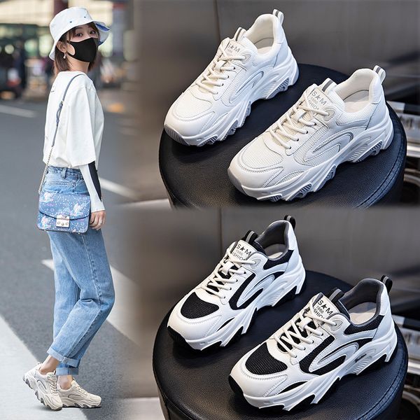 daddy shoes women's autumn 2021 leisure thick soled elevated sports running shallow mouth versatile leather, Black;white
daddy shoes women's autumn 2021 leisure thick soled elevated sports running shallow mouth versatile leather, Black;white