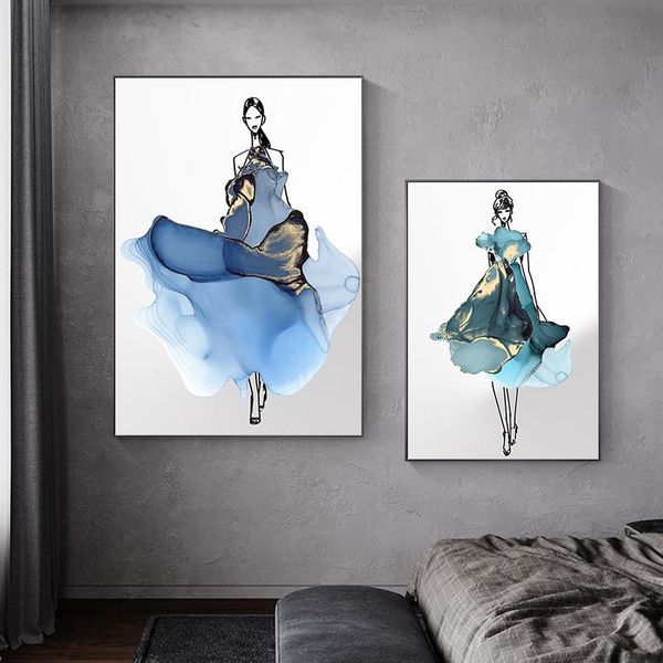 paintings abstract blue dress woman canvas painting modern girl print pictures home decoration nordic living room bedroom wall art poster
paintings abstract blue dress woman canvas painting modern girl print pictures home decoration nordic living room bedroom wall art poster