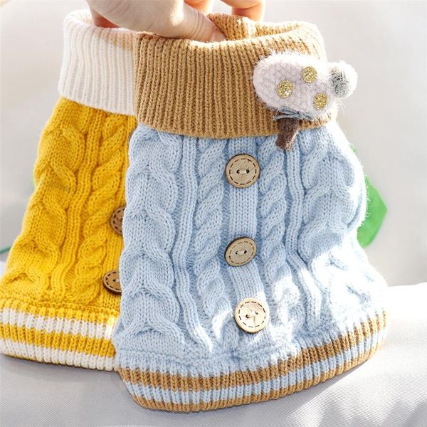 dog apparel twist button sweater coats for small dogs knitted winter warm pet breeds animals suit clothes cats poodle
dog apparel twist button sweater coats for small dogs knitted winter warm pet breeds animals suit clothes cats poodle