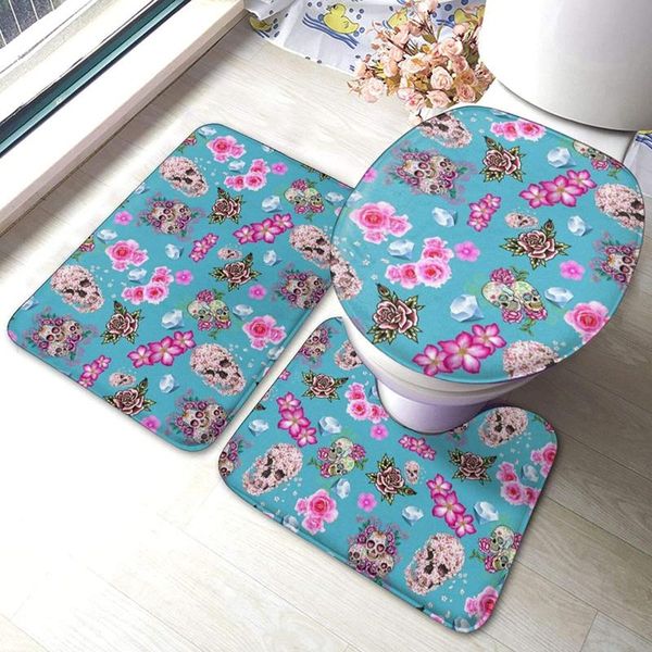 bath mats sugar skulls, flowers, a bathroom mat sets 3 piece set rugs memory foam toilet seat cover lid 
bath mats sugar skulls, flowers, a bathroom mat sets 3 piece set rugs memory foam toilet seat cover lid