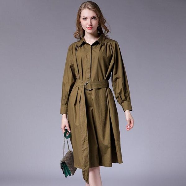 casual dresses jry autumn fashion european dress women turn-down collar long sleeve solid loose cotton with belt, Black;gray
casual dresses jry autumn fashion european dress women turn-down collar long sleeve solid loose cotton with belt, Black;gray