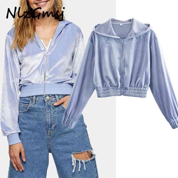sweatshirt women hooded short sports fashion slim long sleeve hoodies coat spring solid 210628, Black
sweatshirt women hooded short sports fashion slim long sleeve hoodies coat spring solid 210628, Black