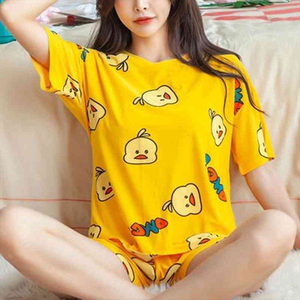 cute fruit print summer pajamas women sleepwear set girls long sleeve loose casual t shirts and shorts pjs homewear, Black;red
cute fruit print summer pajamas women sleepwear set girls long sleeve loose casual t shirts and shorts pjs homewear, Black;red
