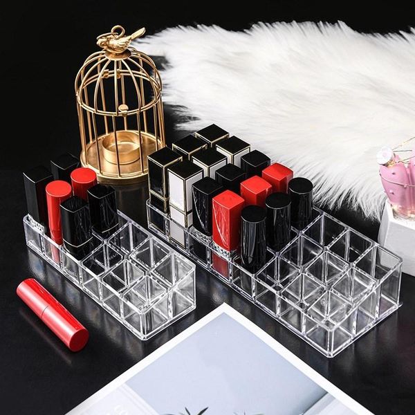 1pcs transparent 12 grids acrylic makeup organizer lipstick holder display rack case cosmetic nail polish make up tool storage boxes & bins
1pcs transparent 12 grids acrylic makeup organizer lipstick holder display rack case cosmetic nail polish make up tool storage boxes & bins