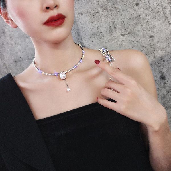 pearl opening collar female short paragraph choker neck strap clavicle chain necklace chokers, Golden;silver
pearl opening collar female short paragraph choker neck strap clavicle chain necklace chokers, Golden;silver