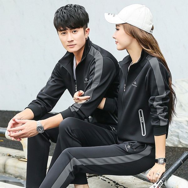 women's tracksuits couple sports suit men's spring and autumn running suit two piece long sleeve sweater sports suit, Gray
women's tracksuits couple sports suit men's spring and autumn running suit two piece long sleeve sweater sports suit, Gray