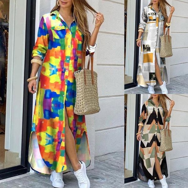 casual dresses 2021 fashion womens shirt dress loose long sleeve pocket button print vestidos de mujer #8, Black;gray
casual dresses 2021 fashion womens shirt dress loose long sleeve pocket button print vestidos de mujer #8, Black;gray