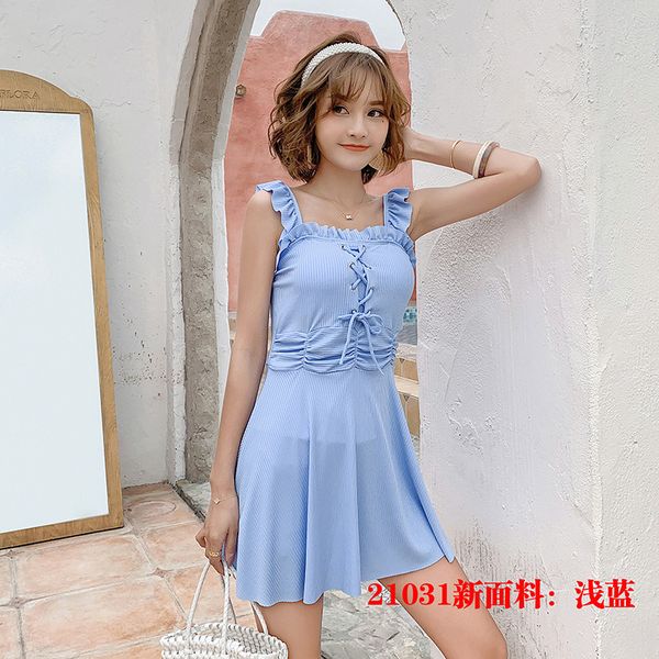 new solid 2020 one conservative piece women's slim belly covered skirt small chest flat angle fairy fan you sw, White;black
new solid 2020 one conservative piece women's slim belly covered skirt small chest flat angle fairy fan you sw, White;black