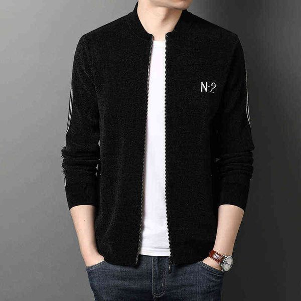 men's jackets 2021 spring and autumn knitted korean stand collar cardigan sweater men's casual coat trend, Black;brown
men's jackets 2021 spring and autumn knitted korean stand collar cardigan sweater men's casual coat trend, Black;brown