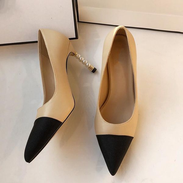 dress shoes 2021 pointed toe high heel woman black leather thin heels designer pumps white pearls decorations party
dress shoes 2021 pointed toe high heel woman black leather thin heels designer pumps white pearls decorations party
