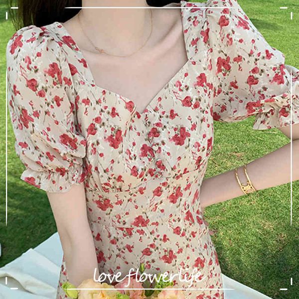design elegant strap dress female short sleeve floral vintage midi dress women beach dress korean summer 210521, Black;gray
design elegant strap dress female short sleeve floral vintage midi dress women beach dress korean summer 210521, Black;gray