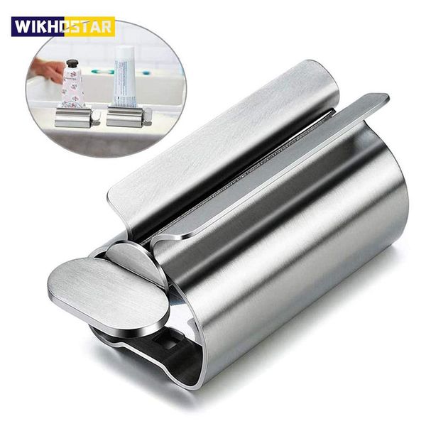 stainless steel toothpaste squeezer dispenser rolling tube storage rack bathroom accessories set bath accessory