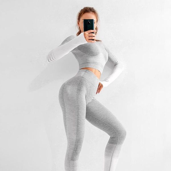 yoga outfit seamless set women feamle stripe long sleeve crop t-shirt leggings sportsuit workout gym wear sport
yoga outfit seamless set women feamle stripe long sleeve crop t-shirt leggings sportsuit workout gym wear sport