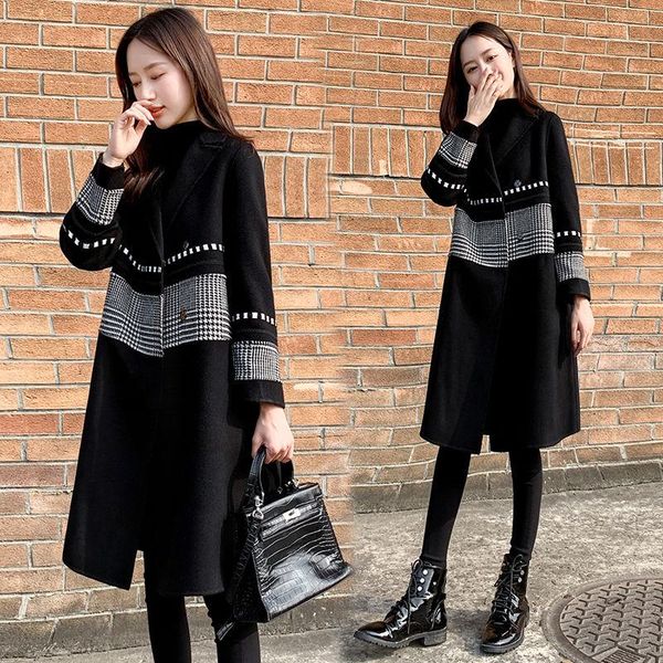 women's wool & blends black woolen coat female autumn winter 2021 long section loose lapel thick single breasted women clothing y913
women's wool & blends black woolen coat female autumn winter 2021 long section loose lapel thick single breasted women clothing y913