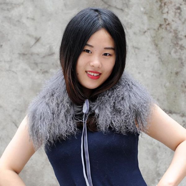 scarves cx-a-16f good quality garment accessories women real tibetan lamb fur detachable collars, Blue;gray
scarves cx-a-16f good quality garment accessories women real tibetan lamb fur detachable collars, Blue;gray