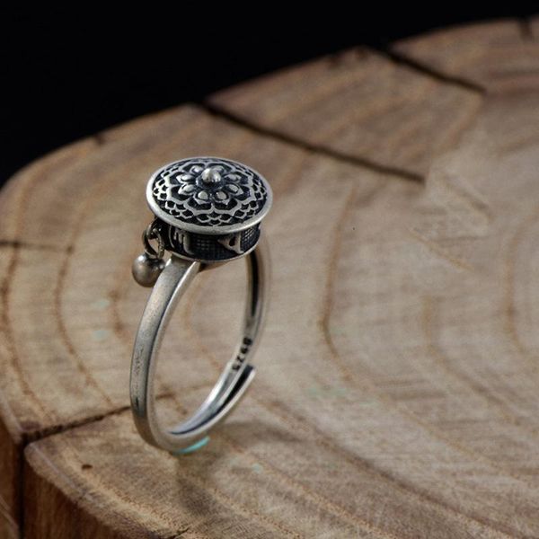 cluster rings s925 silver rotary cylinder lovers ring men and women six words of truth thai adjustable gift selection, Golden;silver
cluster rings s925 silver rotary cylinder lovers ring men and women six words of truth thai adjustable gift selection, Golden;silver