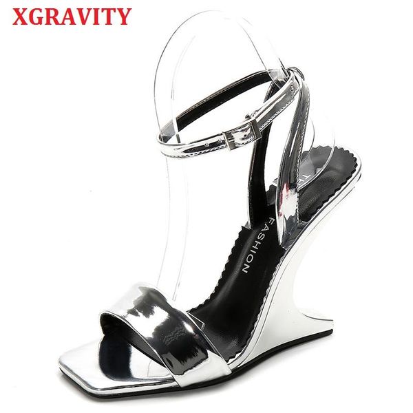 dress shoes xgravity square toe heels bridal sandals elegant woman summer evening fashion strange heel wedge pumps party b145, Black
dress shoes xgravity square toe heels bridal sandals elegant woman summer evening fashion strange heel wedge pumps party b145, Black